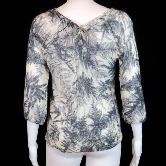 Guinevere Woodland Haze Mohair V Neck Sweater - Picture 3 of 4